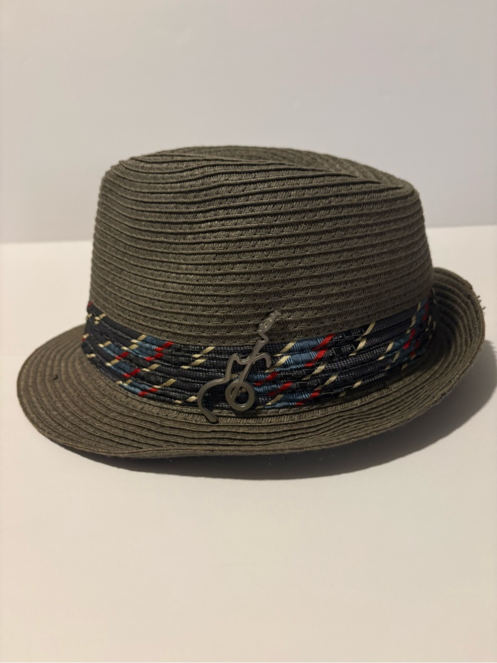 Carlos Santana Men’s Fedora grey Hat with metal guitar pin, Sz Small/Medium. - Picture 2 of 11
